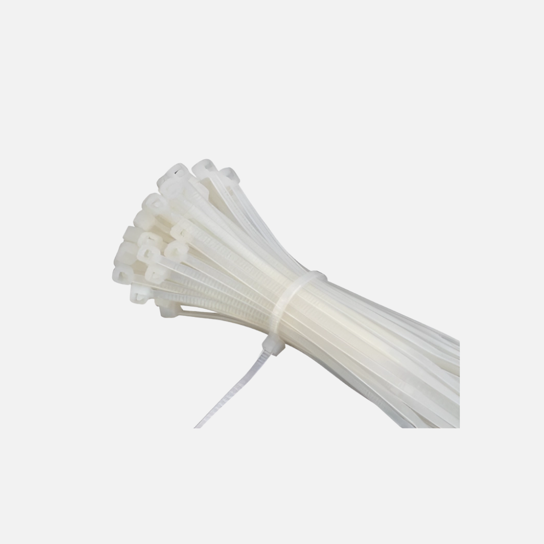 Amarre abrazadera corredilla blanca