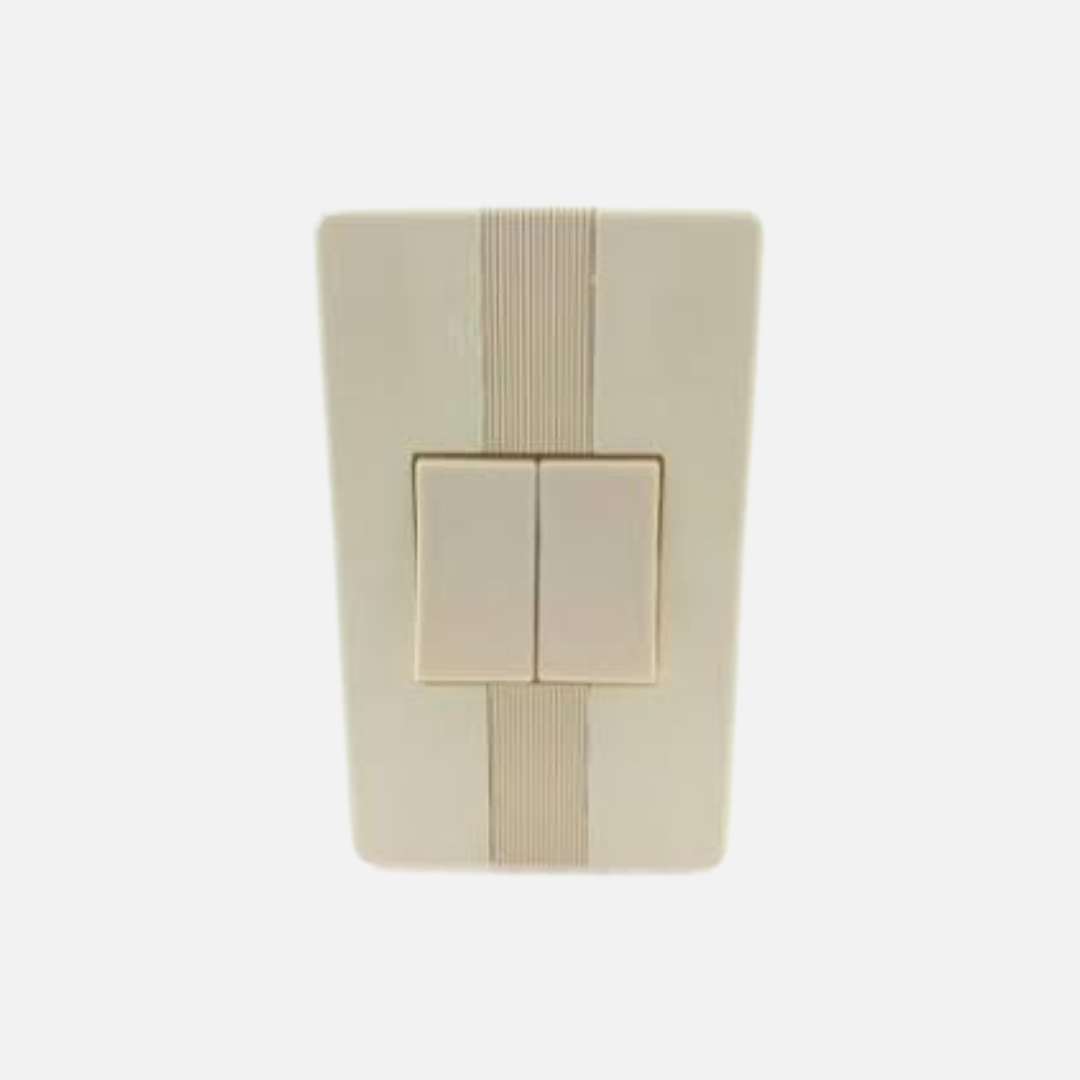 Interruptor doble tipo ave beich o blanco