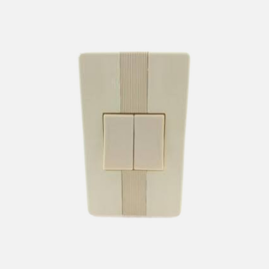Interruptor doble tipo ave beich o blanco