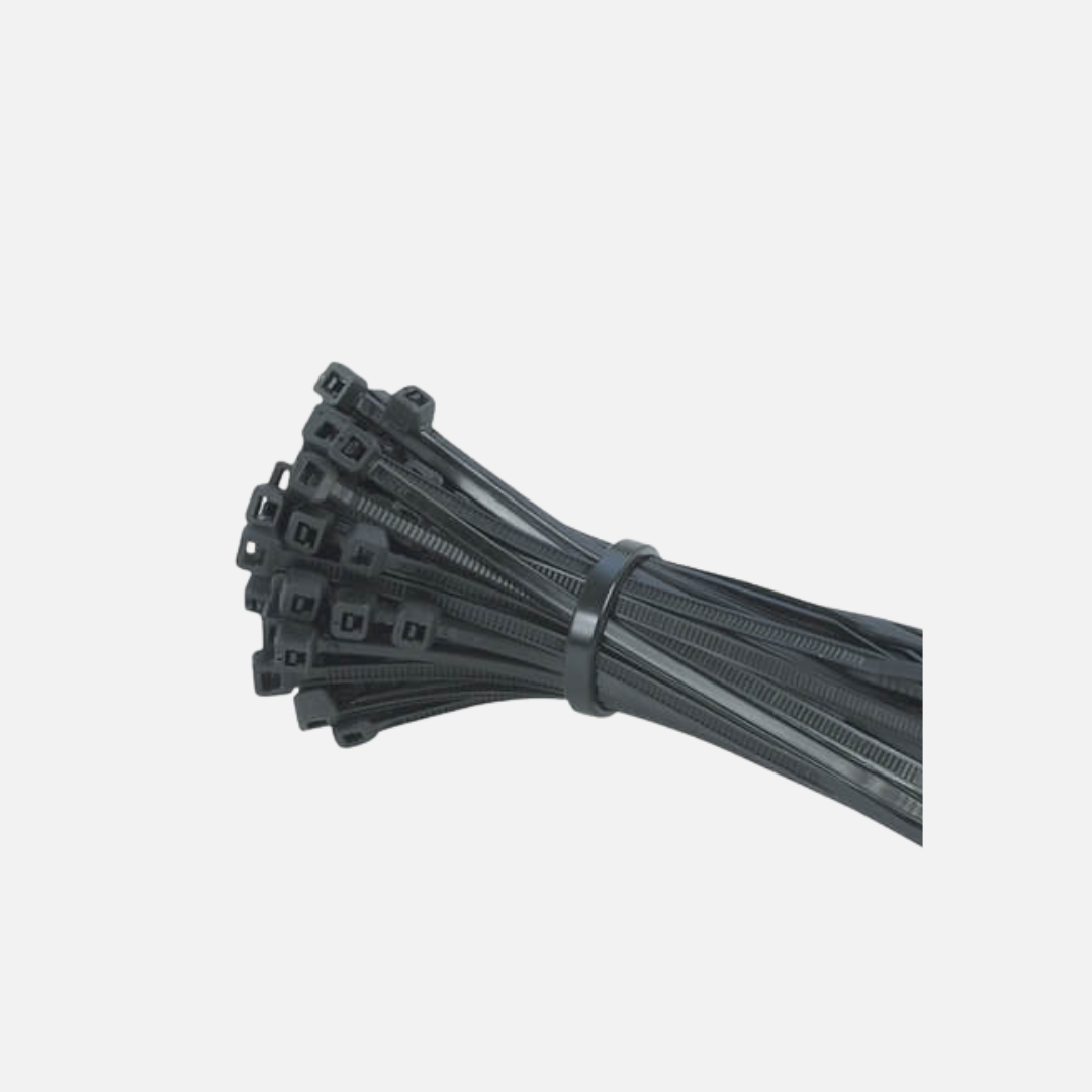 Amarre abrazadera corredilla plástica negra