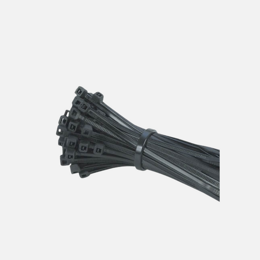 Amarre abrazadera corredilla plástica negra