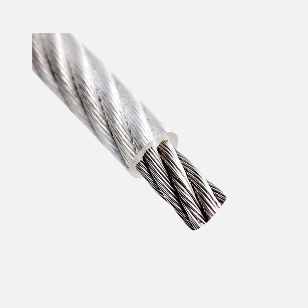 Cable de acero guaya encauchetada  X1.000 metros de 3/8 X 1/2
