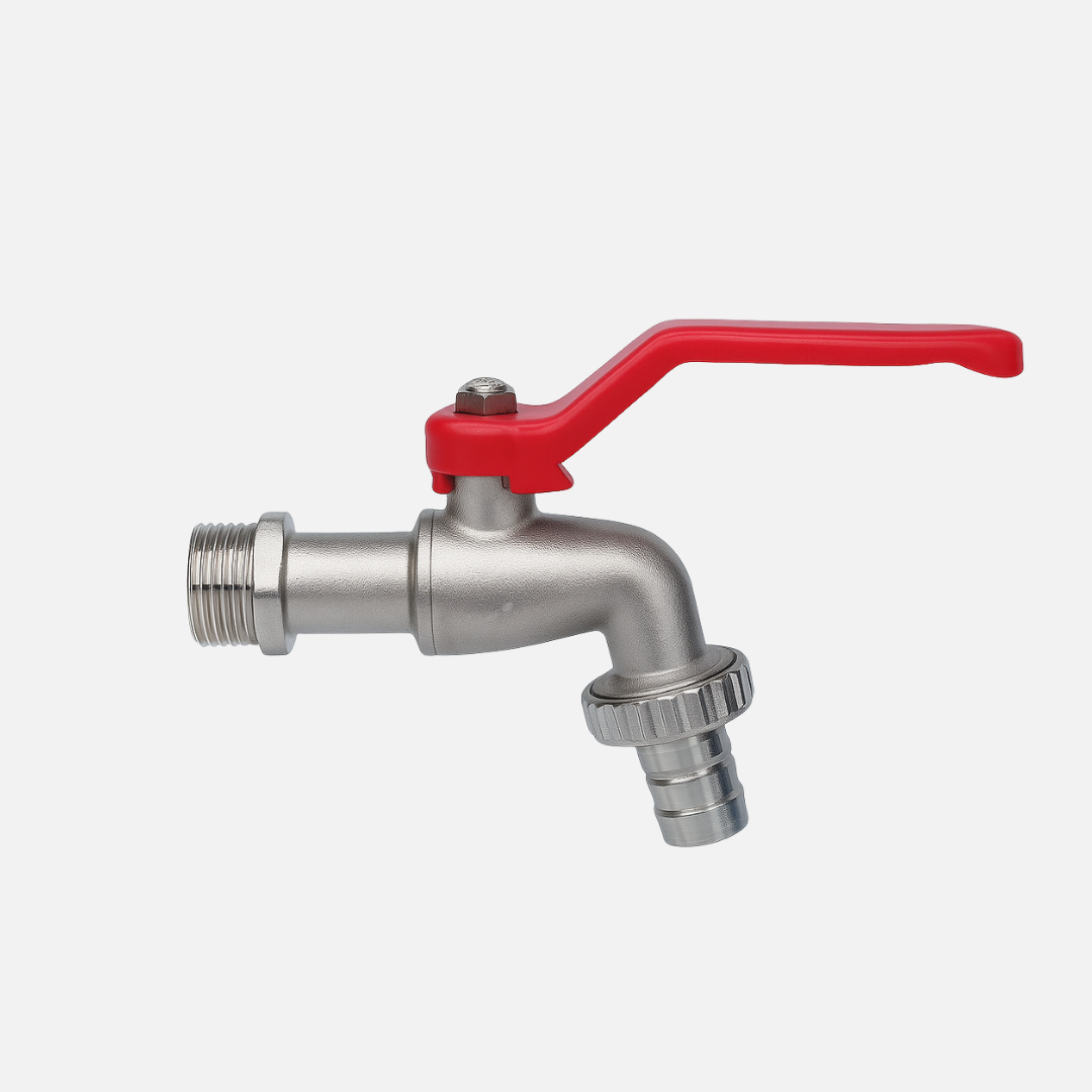 Llave con racor palanca cromada