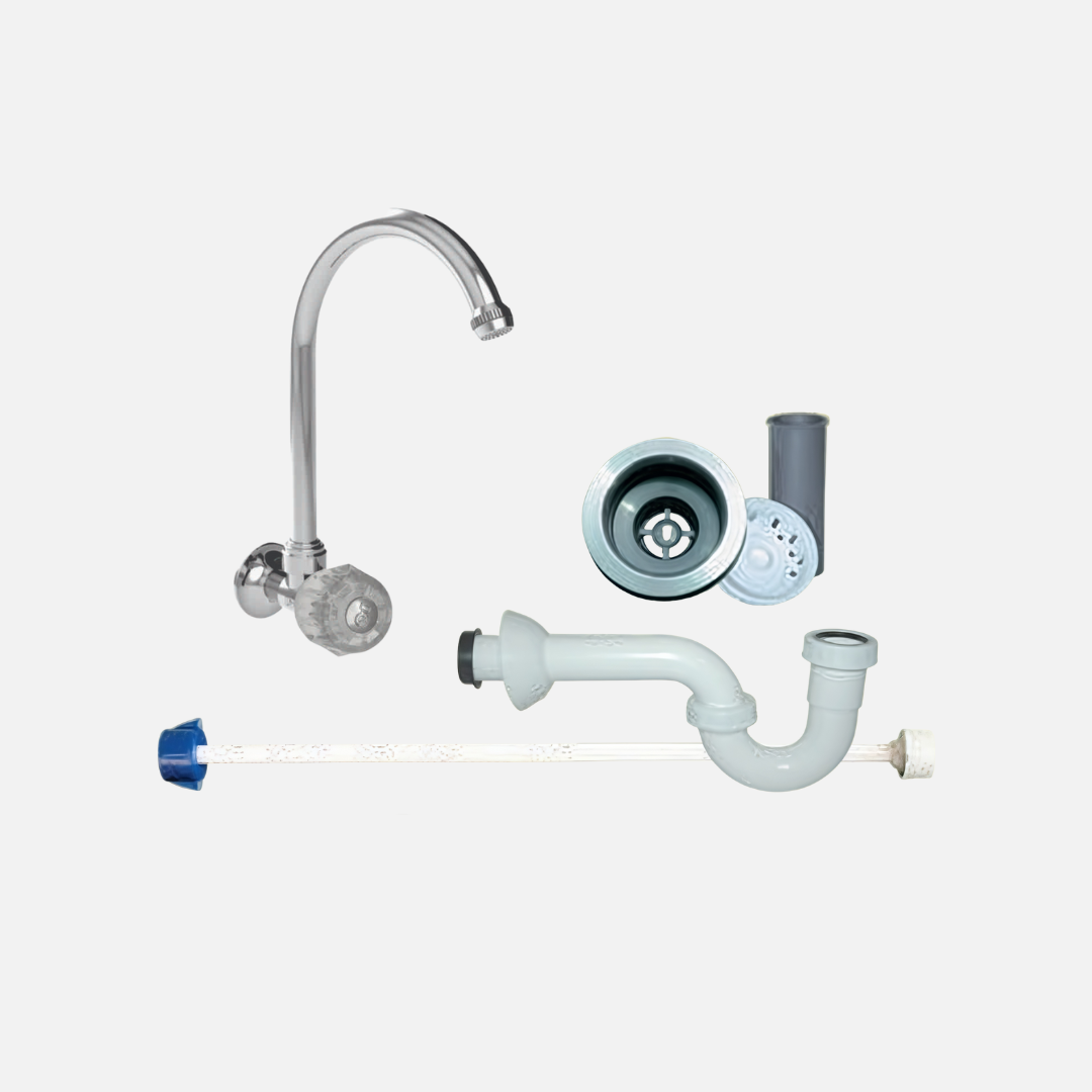 Conjunto llave movil pared completa