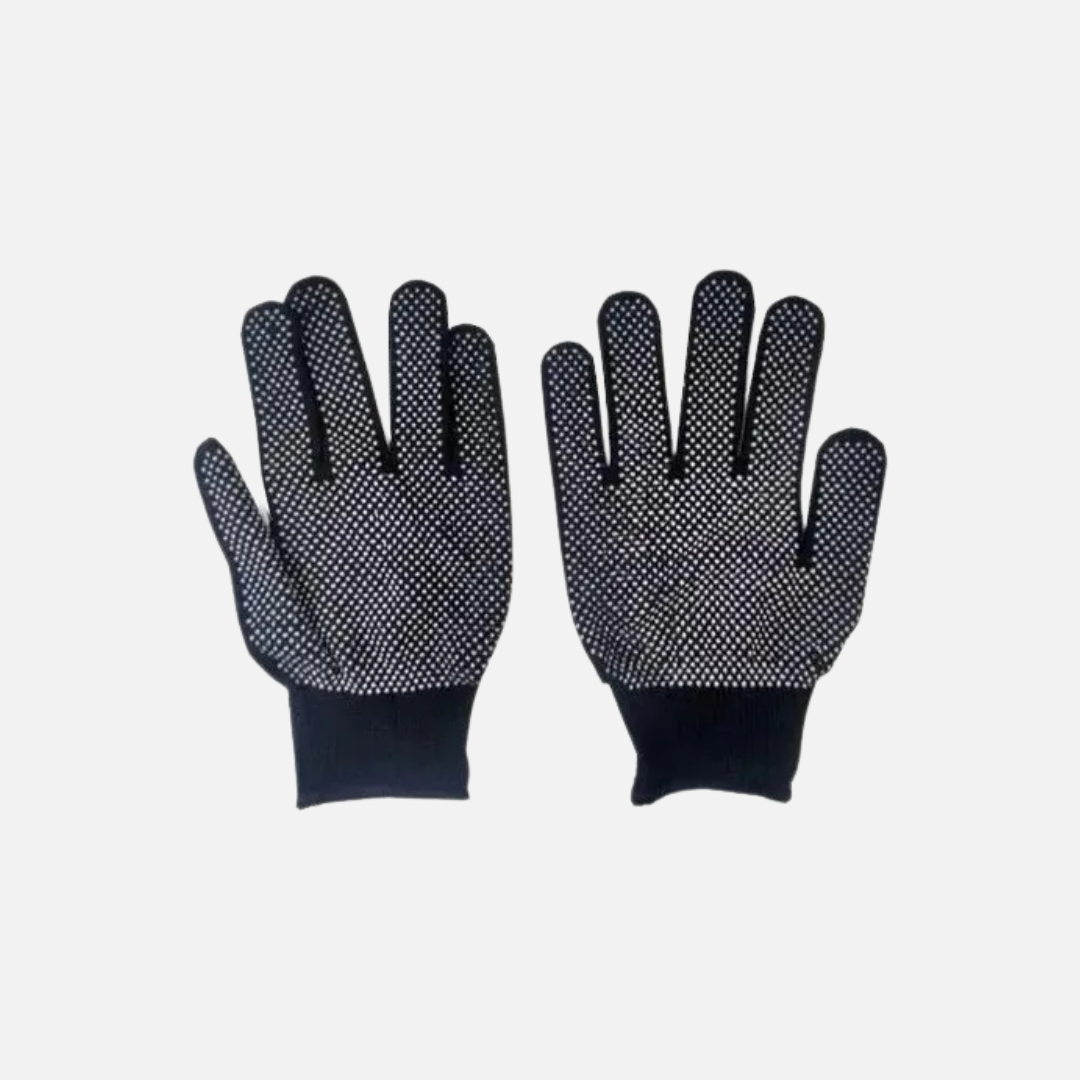 Guantes de pepas negras delgado para moto