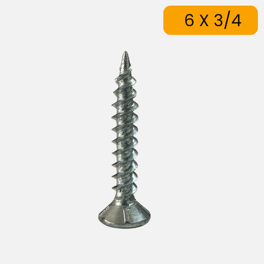 Tornillo avellan con nervadura punta aguda 6 X 3/4