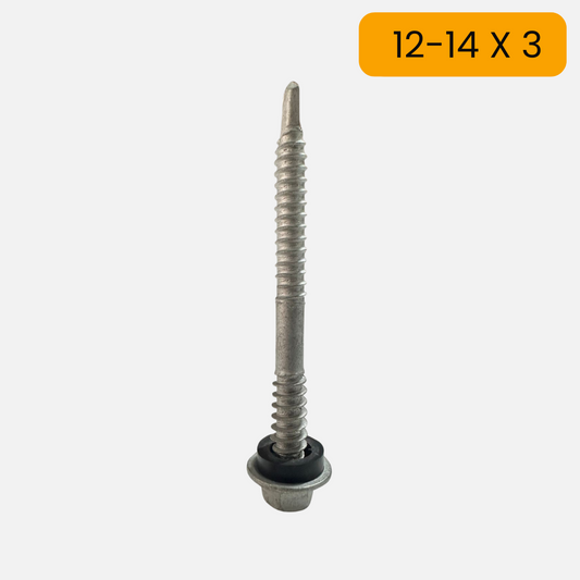Tornillo hexagonal cubierta doble rosca 12-14 X 3