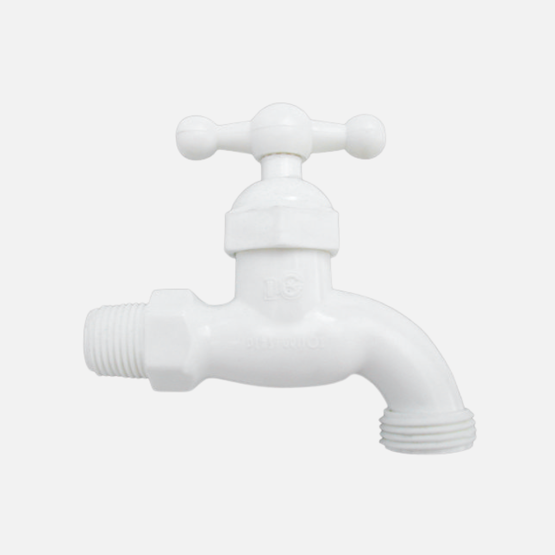 Llave plastica blanca plastgrifos