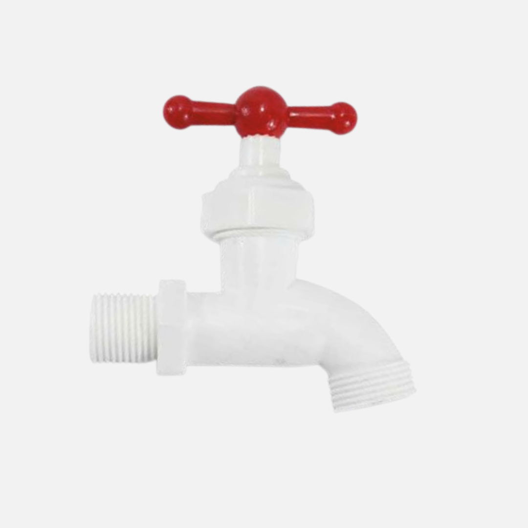 Llave plastica chorro blanca rioplast