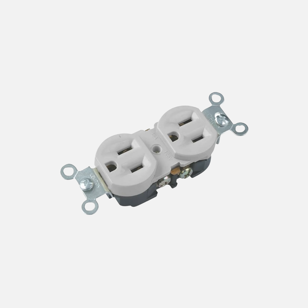 Toma doble leviton blanca completa