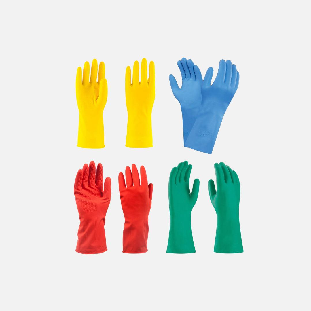 Guantes de caucho