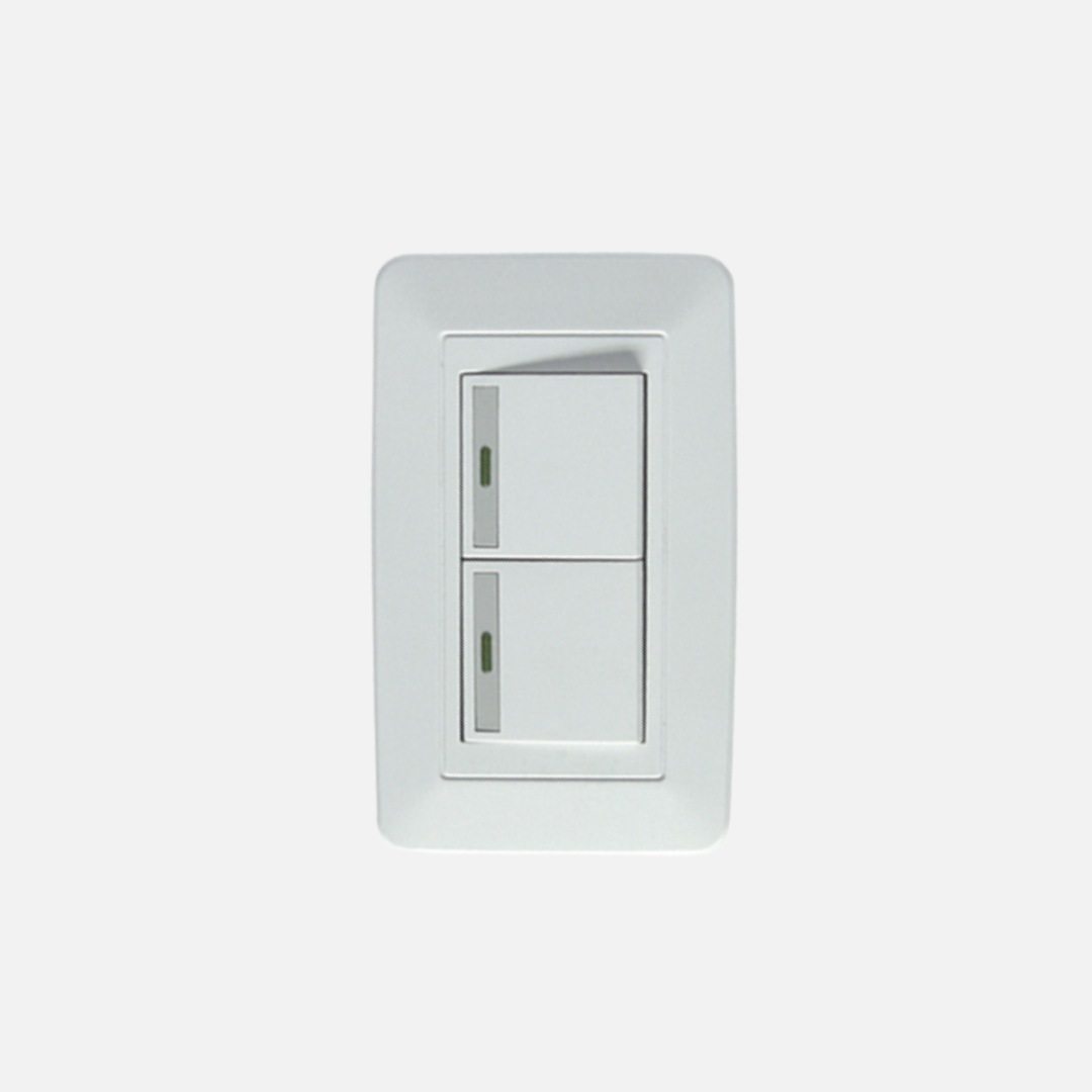 Interruptor doble sobreponer grande