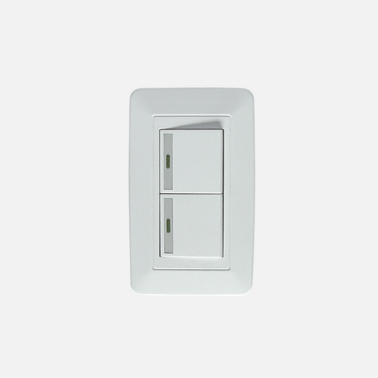 Interruptor doble sobreponer grande