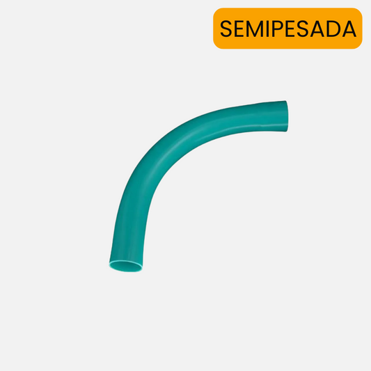 Curva conduit pvc semipesada