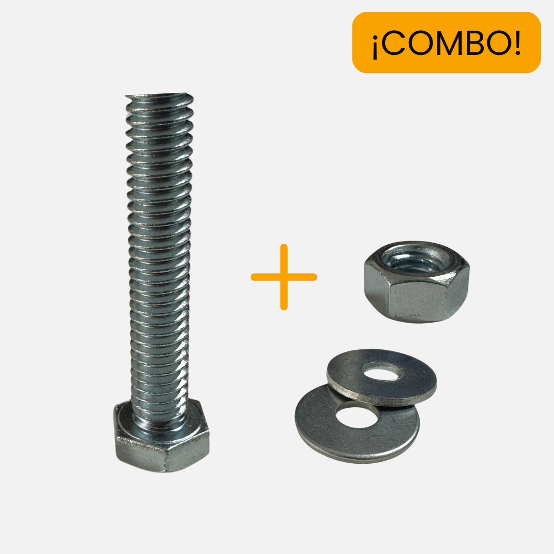 Combo Tornillo para cama + tuerca + 2 arandelas