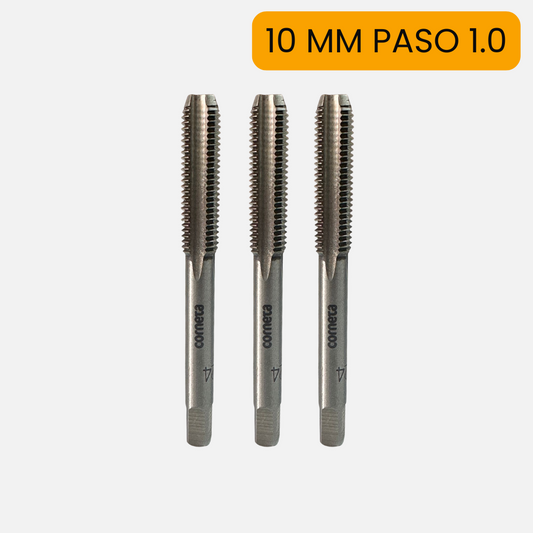 Macho acero al carbón marca corneta X3 de 10MM ( paso 1.0 )