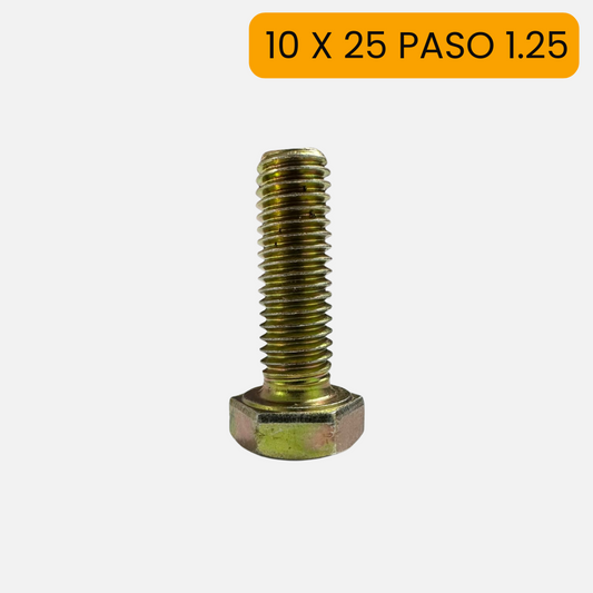Tornillo hexagonal milimétrico de 10 X 25 ( paso 1.25 )