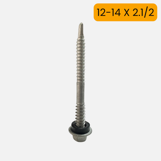 Tornillo hexagonal cubierta doble rosca 12-14 X 2.1/2 (1000 HORAS)