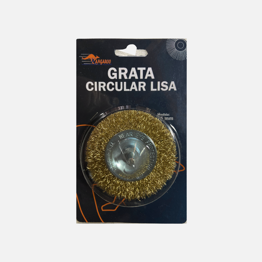 Grata circular lisa bronce c/espigo