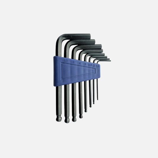 Juego llaves bristol cortas 8 piezas punta bola importada cr van 1.5 mm – 6.0 mm