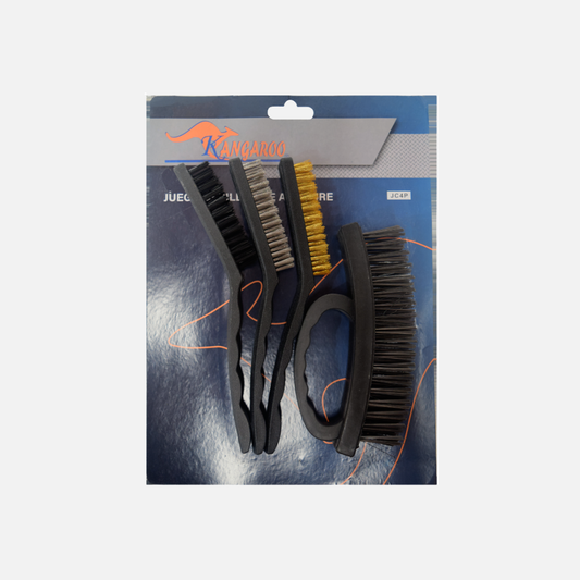 Juego cepillos m.Plastico 4 piezas