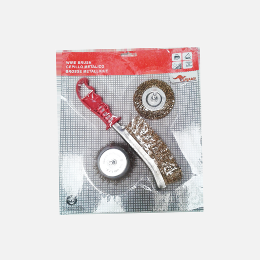 Juego grata lisa y cepillo m.Plastico 3 piezas kangaroo