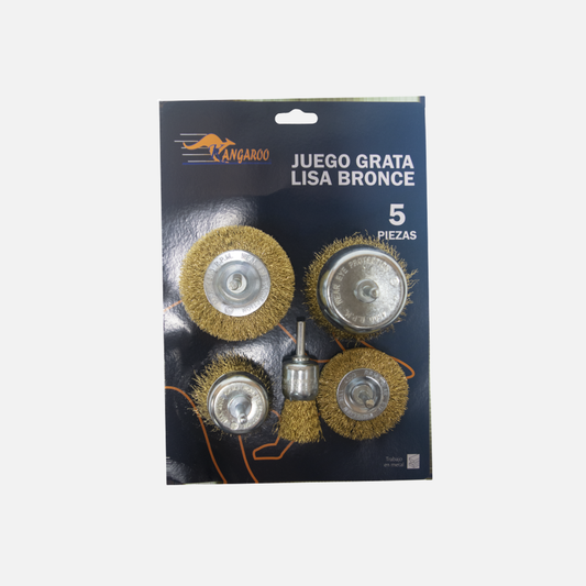 Juego grata lisa bronce 5 piezas kangaroo