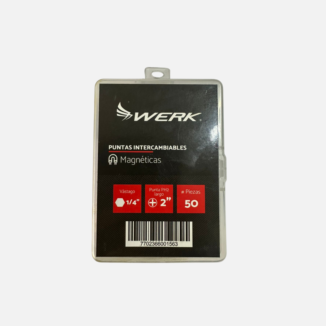 Punta magnetica 1/4" s2 phills#2 x 2" werk X UND