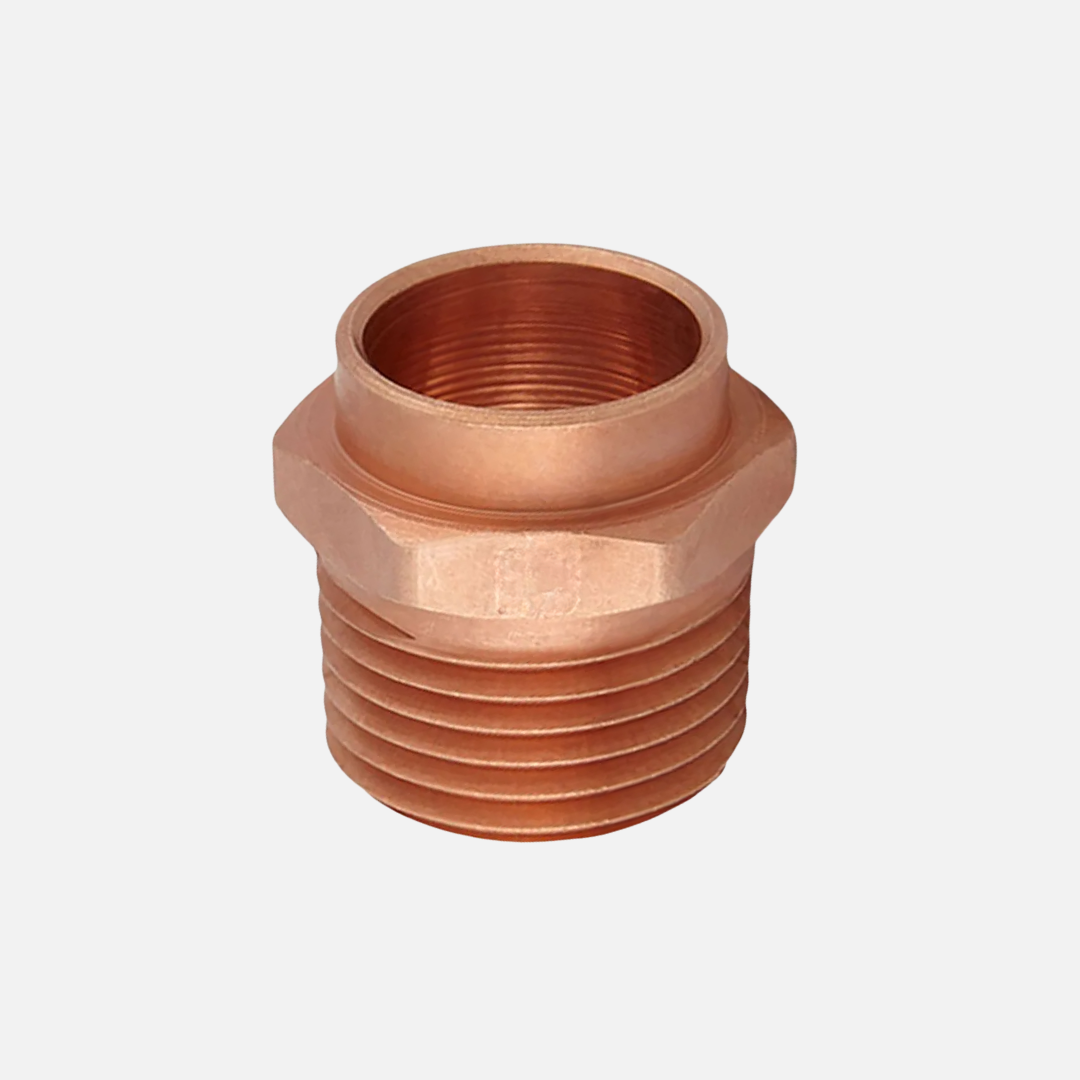 Adaptador macho en cobre