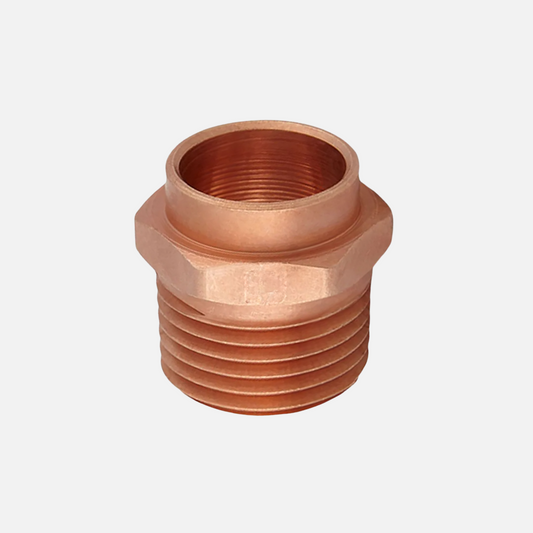 Adaptador macho en cobre