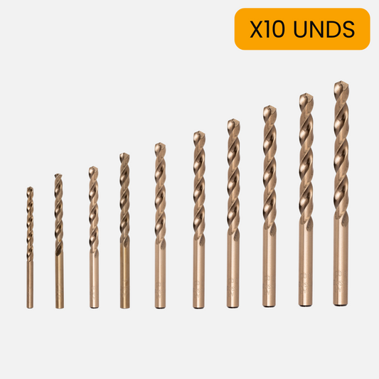 Paquete brocas hss ambar kangaroo X10 UNDS