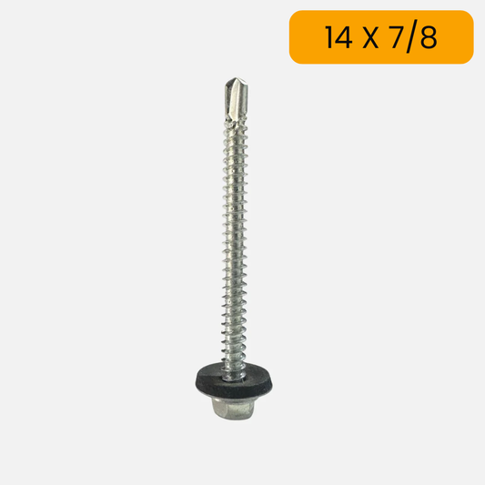 Tornillo hexagonal punta de broca con arandela de neopreno 14 X 7/8