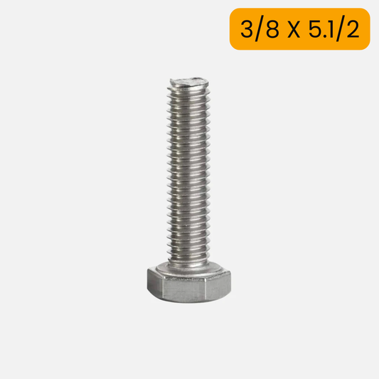 Tornillo hexagonal zincado G2 de 3/8 X 5.1/2
