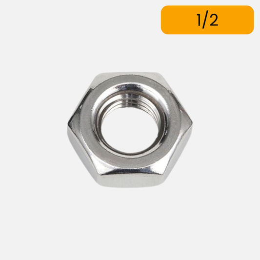 Tuerca inoxidable hexagonal UNC de 1/2