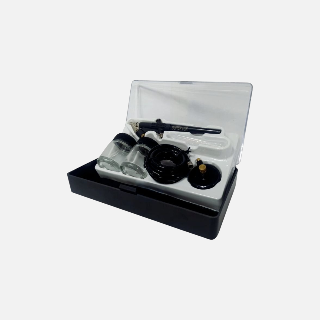 Aerografo t/lapicero doble copa vidrio 5 ml superior importado