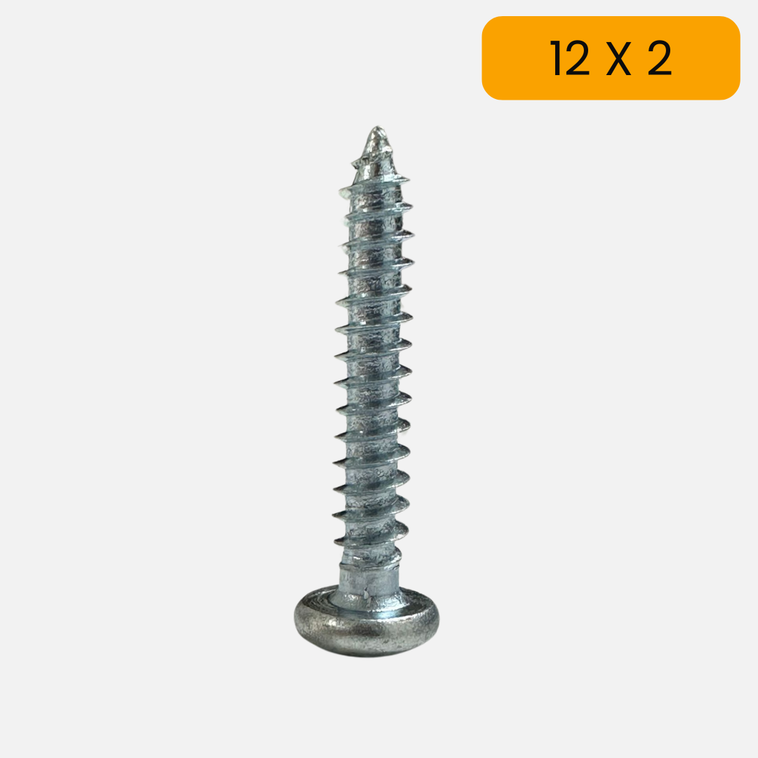 Tornillo lamina cabeza pan phills zincado 12 X 2