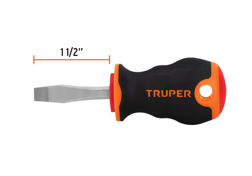 Destornillador pala 1/4 x 1.1/2" tatamaco mango Comfort Grip marca TRUPER