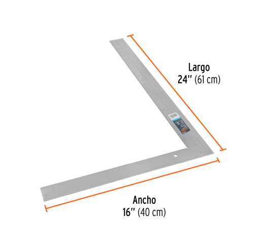 Escuadra 16"X 24" de acero para cantero marca TRUPER
