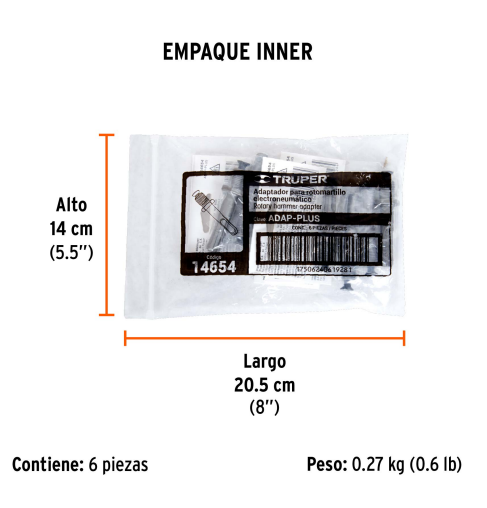 Adaptador para rotomartillo SDS PLUS marca TRUPER