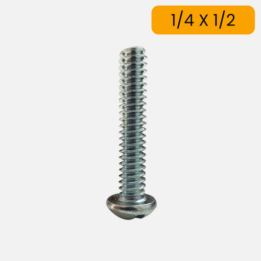 Tornillo estufa cabeza redonda de 1/4 X 1/2
