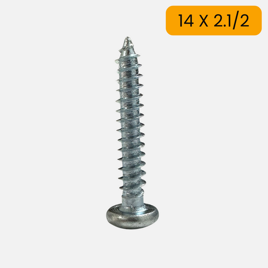 Tornillo lamina cabeza pan phills zincado 14 X 2.1/2