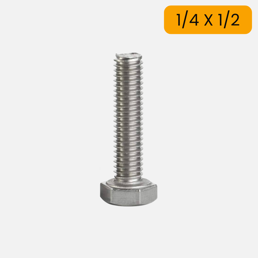 Tornillo hexagonal zincado G2 de 1/4 X 1/2
