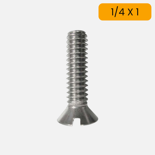 Tornillo estufa avellan de 1/4 X 1