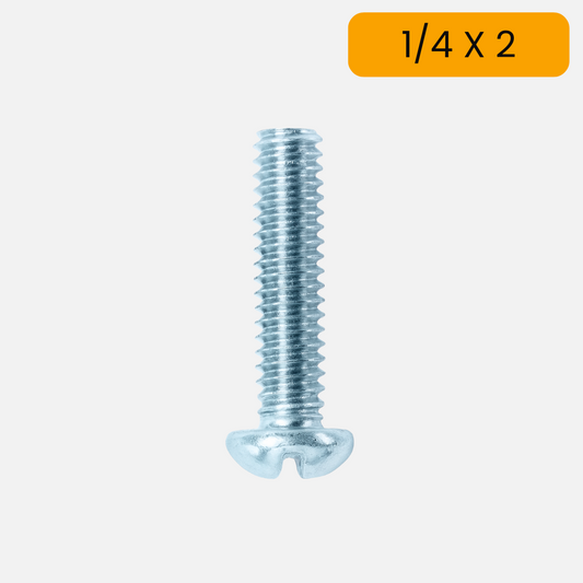 Tornillo estufa cabeza redonda de 1/4 X 2
