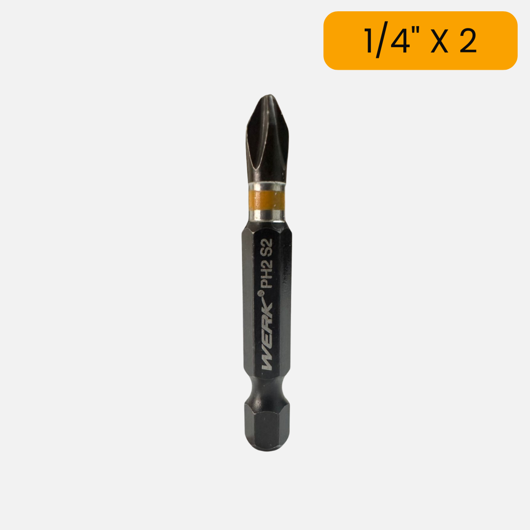 Punta magnetica 1/4" s2 phills#2 x 2" werk X UND