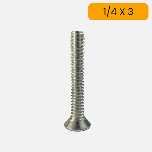 Tornillo estufa avellan de 1/4 X 3