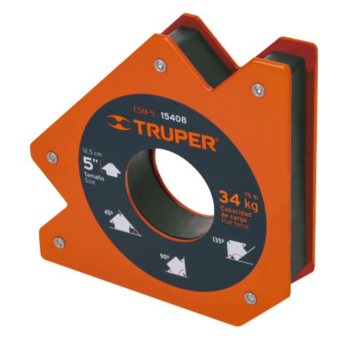 Escuadra magnetica p/soldar 5" capacidad 34KG marca TRUPER