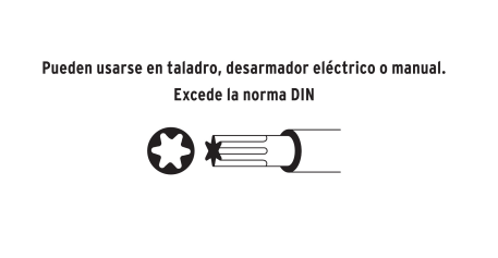 Juego 7 puntas TORX combinadas c/seguro largo 2" marca TRUPER EXPERT