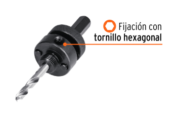 Mandril zanco 7/16" para copasierras bimetalicas marca TRUPER EXPERT