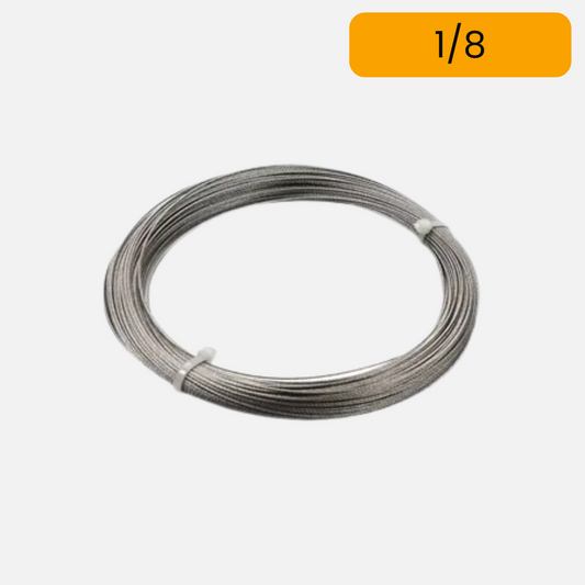 Cable de acero guaya X 500 metros de 1/8
